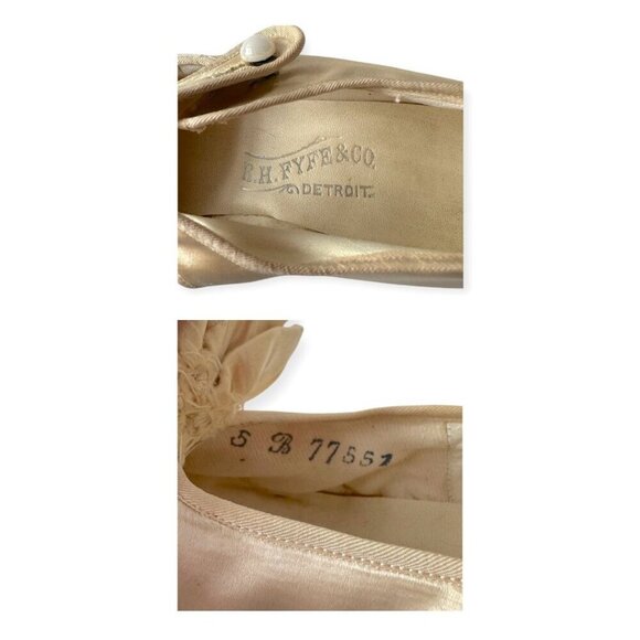 Antique Victorian Satin Strap Shoes by R.H. Fyfe – Circa 1890s, Bridal or Evenin - Picture 10 of 15